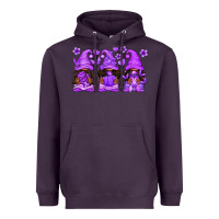 Plum Domestic Violence Warrior Afro Gnomes Heavyweight Hoodie - texasbilliewilder