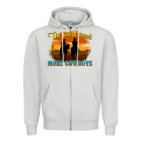Dove Grey the world needs more cowboys Zipper Hoodie - texasbilliewilder