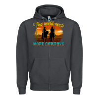 Smoke the world needs more cowboys Zipper Hoodie - texasbilliewilder