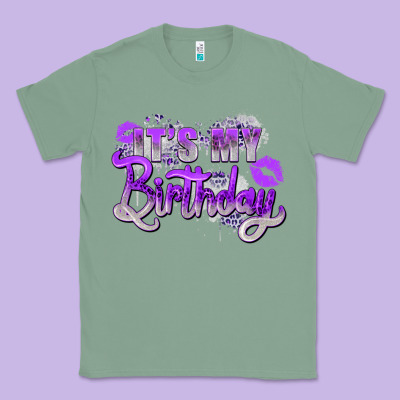 Purple Its My Birthday Classic Tee Designed By Zillion Design Studio