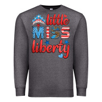 Charcoal Heather little miss liberty Premium Sweatshirt - HRA Design Shop