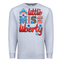 Heather Grey little miss liberty Premium Sweatshirt - HRA Design Shop