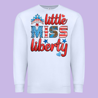 Little Miss Liberty Premium Sweatshirt Designed By Hra Design Shop