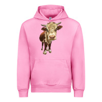 Fuchsia Pink Hereford Heifer Urban Hoodie - LillyAllenDesigns
