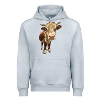Heather Grey Hereford Heifer Urban Hoodie - LillyAllenDesigns