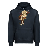 Navy Hereford Heifer Urban Hoodie - LillyAllenDesigns