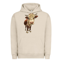 Pigment French Oak Hereford Heifer Urban Hoodie - LillyAllenDesigns