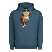 Pigment Midnight Navy Hereford Heifer Urban Hoodie - LillyAllenDesigns