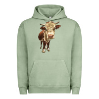 Pigment Oil Green Hereford Heifer Urban Hoodie - LillyAllenDesigns