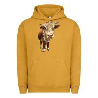 Pigment Peanut Butter Hereford Heifer Urban Hoodie - LillyAllenDesigns