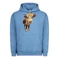 Pigment Pebble Blue Hereford Heifer Urban Hoodie - LillyAllenDesigns
