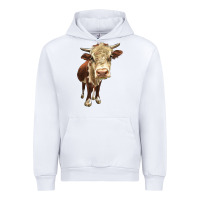 White Hereford Heifer Urban Hoodie - LillyAllenDesigns