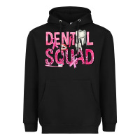Black Dental Squad with Teeth Heavyweight Hoodie - texasbilliewilder