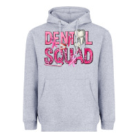 Heather Grey Dental Squad with Teeth Heavyweight Hoodie - texasbilliewilder