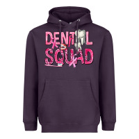 Plum Dental Squad with Teeth Heavyweight Hoodie - texasbilliewilder