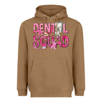 Toasted Coconut Dental Squad with Teeth Heavyweight Hoodie - texasbilliewilder