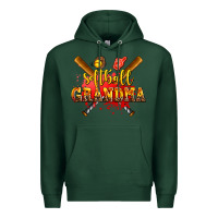 Sports Green softball grandma Premium Hoodie - AdoDesignShop
