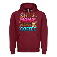 Burgundy half mama half coffee Zipper Hoodie - Zillion Design Studio