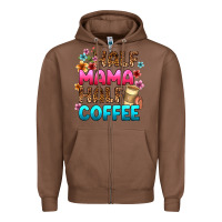 Chestnut half mama half coffee Zipper Hoodie - Zillion Design Studio