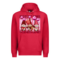 Cardinal valentines gnomies with leopard Premium Hoodie - NancyCooperArtShop
