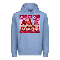 Colony Blue valentines gnomies with leopard Premium Hoodie - NancyCooperArtShop