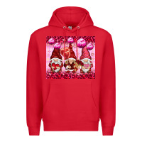 Red valentines gnomies with leopard Premium Hoodie - NancyCooperArtShop