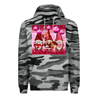 Slate Camo valentines gnomies with leopard Premium Hoodie - NancyCooperArtShop