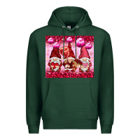 Sports Green valentines gnomies with leopard Premium Hoodie - NancyCooperArtShop