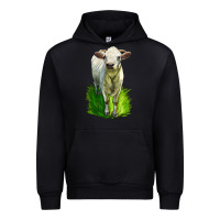 Black Charolais Heifer Urban Hoodie - LillyAllenDesigns