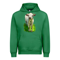 Emerald Charolais Heifer Urban Hoodie - LillyAllenDesigns