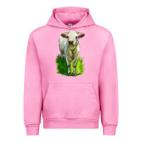 Fuchsia Pink Charolais Heifer Urban Hoodie - LillyAllenDesigns
