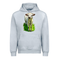 Heather Grey Charolais Heifer Urban Hoodie - LillyAllenDesigns
