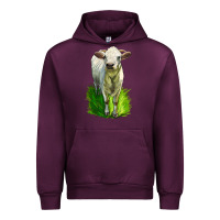 Mauve Wine Charolais Heifer Urban Hoodie - LillyAllenDesigns