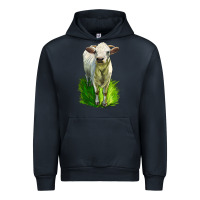 Navy Charolais Heifer Urban Hoodie - LillyAllenDesigns
