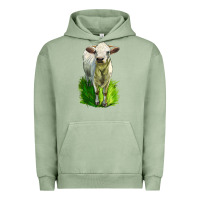 Pigment Oil Green Charolais Heifer Urban Hoodie - LillyAllenDesigns