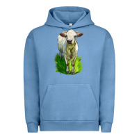 Pigment Pebble Blue Charolais Heifer Urban Hoodie - LillyAllenDesigns