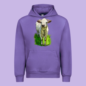 Charolais Heifer Urban Hoodie Designed By Lillyallendesigns