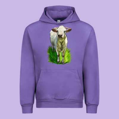 Charolais Heifer Urban Hoodie Designed By Lillyallendesigns