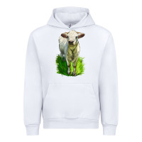 White Charolais Heifer Urban Hoodie - LillyAllenDesigns