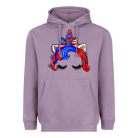 Lavender 4th of july unicorn Heavyweight Hoodie - Zillion Design Studio