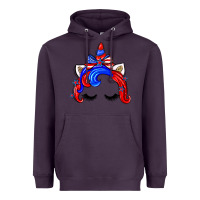 Plum 4th of july unicorn Heavyweight Hoodie - Zillion Design Studio