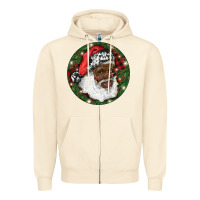 Sandshell African American Santa Christmas Zipper Hoodie - RanaPortraitStore