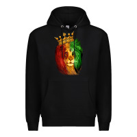 Black Juneteenth Lion King Premium Hoodie - LillyAllenDesigns