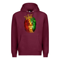 Burgundy Juneteenth Lion King Premium Hoodie - LillyAllenDesigns