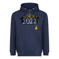 Navy senior 2022 graduation cap Heavyweight Hoodie - RanaPortraitStore