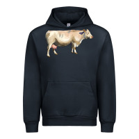 Navy charolais cattle Urban Hoodie - LillyAllenDesigns
