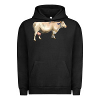 Pigment Black charolais cattle Urban Hoodie - LillyAllenDesigns