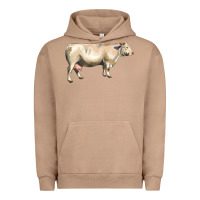 Pigment Burro charolais cattle Urban Hoodie - LillyAllenDesigns