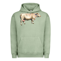 Pigment Oil Green charolais cattle Urban Hoodie - LillyAllenDesigns