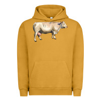 Pigment Peanut Butter charolais cattle Urban Hoodie - LillyAllenDesigns
